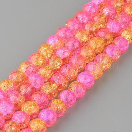 Synthetic Crackle Quartz Beads Strands GLAA-S135-8mm-14-1