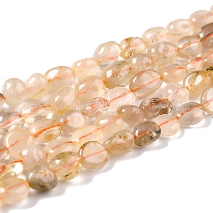 Natürlichen Gold Rutilquarz Perlen Stränge G-G018-11-1