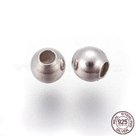 925 perlina con tappo in argento sterling placcato rodio STER-E062-07P-1