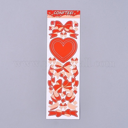 Étiquettes décoratives motif ruban bowknot stickers DIY-L037-B04-1