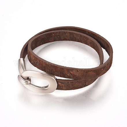 Imitation Leather Wrap Bracelets BJEW-G620-F05-1