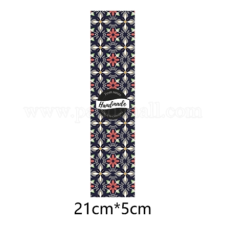 Étiquette en papier de savon fait main à motif floral DIY-WH0243-475-1
