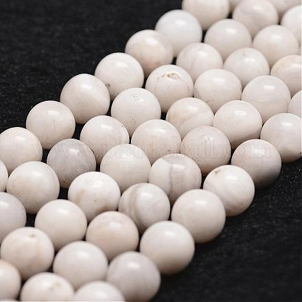 Chapelets de perles en agate fou naturel G-D840-55-6mm-1