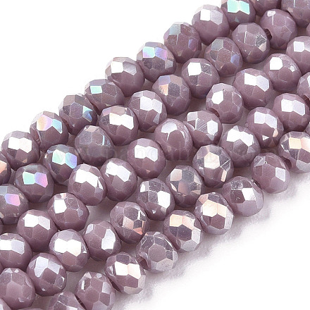 Electroplate Glass Beads Strands EGLA-A034-P2mm-B19-1
