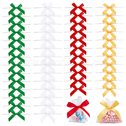 Chgcraft 120pcs 4 couleurs polyester bowknot AJEW-CA0003-23-1