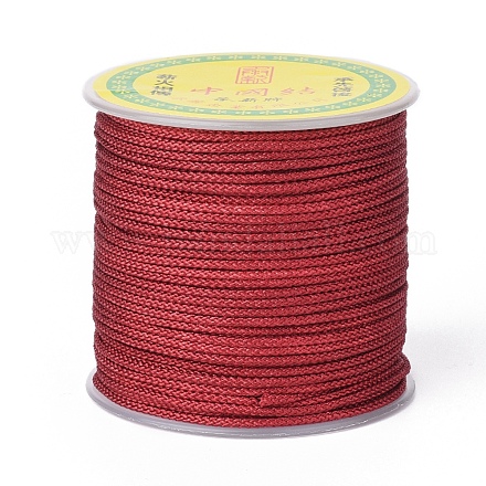 Cordón trenzado de poliéster para la fabricación de joyas OCOR-F011-C10-1