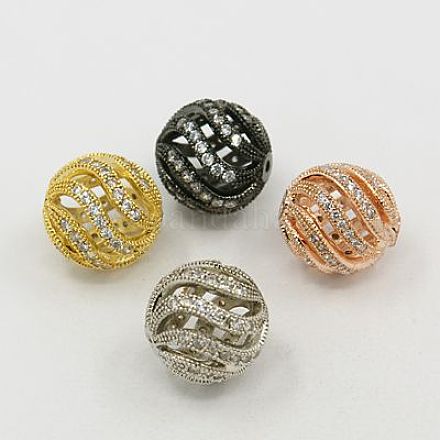 Perline in ottone zirconi ZIRC-F001-30-1