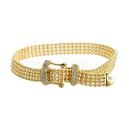 Bracelet de chaînes de bracelet de montre en zircone cubique claire BJEW-N014-006B-01-1