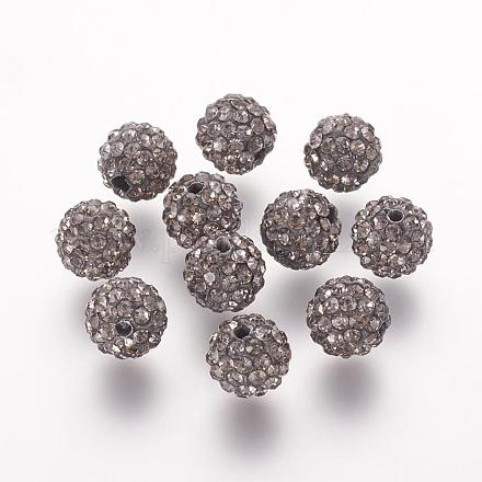 Polymer Clay Rhinestone Beads RB-K050-8mm-C14-1