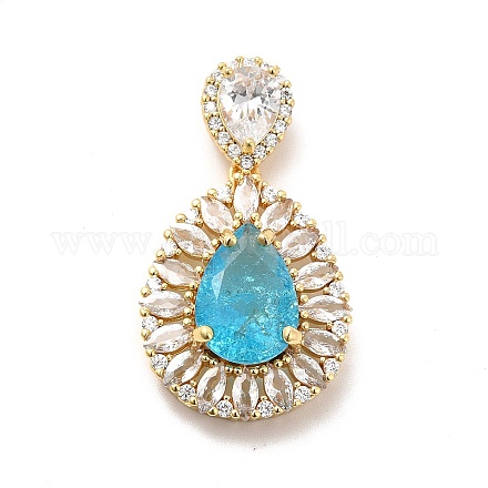 Латунные подвески с фианитами KK-I695-065G-02-1