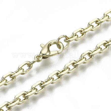 Fabricación de collar de cadenas de cable de latón MAK-N034-004A-14KC-1
