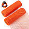 Deco Mesh Ribbons, Tulle Fabric, with Metallic Silk, for Christmas Party Decoration, Skirts Decoration Making, Dark Orange, 10-1/4 inch(260mm), 10 yards/roll(9.14m/roll)