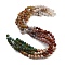 Natural Bamboo Leaf Agate and Indian Agate Beads Strands, Gradient Style, Round, 10mm, about 38pcs/strand, 15.35''(39cm)