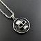 Punk Style Stainless Steel Skull Pendant Necklaces for Men and Women, Stainless Steel Color