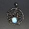 Opalite Pendants, Spider, 37x43mm