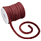 10M Velvet Cord, with Plastic Empty Spools, Brown, 6mm