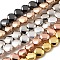 Electroplate Glass Beads Strands, Flat Round, Faceted, Mixed Color, 8~8.5x4.5mm, Hole: 1mm, about 52pcs/strand, 15.75''(40cm)