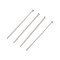 304 Stainless Steel Flat Head Pins, Stainless Steel Color, 25x0.5mm, Head: 1mm