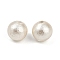 Compressed Cotton Pearl Beads, Eco-Friendly, Round, Floral White, 6mm, Hole: 1.4mm
