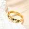 Adjustable Brass Micro Pave Cubic Zirconia Finger Rings for Women, Rectangle, Real 18K Gold Plated, 3.5mm, Inner Diameter: US Size 7 3/4(17.9mm)