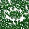 Opaque Glass Beads, Oval, Green, 9x6mm, Hole: 1.5mm, 825pcs/pound