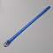Blank PU Leather Cord Bracelet with Alloy Clasps, Blue, 8-1/2 inch(21.7cm)