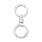 Alloy Spring Gate Clasps, with Spring Findings, White, 76.5mm