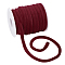 Velvet Cord, with Plastic Spool, FireBrick, 8mm, about 10.94 Yards(10m)/Roll