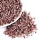 Picasso Glass Seed Beads, Rondelle, Round Hole, Sienna, 2.5x1.5mm, Hole: 1.2~1.4mm, about 30000pcs/pound