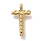 PVD Vacuum Plating 304 Stainless Steel Pendants, Real 18K Gold Plated, Letter Charm, Letter T, 14x8.5x3mm, Hole: 1.8mm