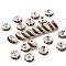 Brass Grade A Rhinestone Spacer Beads, Silver Color Plated, Nickel Free, Rondelle, Light Colorado Topaz, 6x3mm, Hole: 1mm