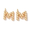 Brass Pendants, Letter Charms, Real 18K Gold Plated, 12x10x2mm, Hole: 1mm