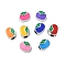 CCB Plastic European Beads, Large Hole Beads, Enamel Style, Tomato, 11x13x9mm, Hole: 5mm