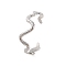 Non-Tarnish 304 Stainless Steel Textured Wavy Open Cuff Bangles for Women, Stainless Steel Color, Inner Diameter: 1-7/8x2-1/2 inch(6.32x4.8cm) 