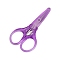 Stainless Steel Scissors,  Sewing Scissors, with Plastic Handle, Purple, 90x45mm