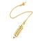 Brass Dowsing Pendulum Big Pointed Bullet Pendants, with Lobster Claw Clasps and Chain, Rack Plating, Golden, 236mm, Hole: 1.8mm