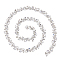 Glass Rhinestone Handmade Beaded Chains, with Alloy Findings, Clear, 885x14.5x6.5mm