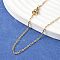 Ion Plating(IP) 304 Stainless Steel Cable Chain Necklaces, with Lobster Claw Clasp, Golden, 17.7 inch(45cm), Jump Ring: 4x0.5mm