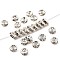 Rack Plating Brass Crystal Rhinestone Rondelle Space Beads, for DIY Jewelry, Bracelets, Necklaces & Crafts, Silver, 4x2mm, Hole: 1mm