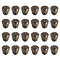 24Pcs Iron Bell Pendants, Pin Cone, Antique Golden, 31x28.5mm, Hole: 5mm