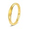Stainless Steel Plain Band Rings, Golden, US Size 9(18.9mm)