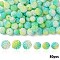 Imitation Pearl Acrylic Beads, Berry Beads, Combined Beads, Round, Champagne Yellow, 10~12mm, Hole: 1mm, 80pcs/set