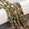 Natural Unakite Beads Strands, Plum Blossom, 6~6.5x6x2.5mm, Hole: 0.7mm, about 63pcs/strand, 14.76''(37.5cm)
