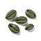 Baking Painted Cowrie Shell Beads, No Hole/Undrilled, Olive, 14.5~22x9~15.5x6~9.5mm