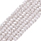 Electroplate Glass Beads Strands, Pearl Luster Plated, Faceted, Rondelle, Light Grey, 2.3~2.7x2mm, Hole: 0.4mm, about 135~140pcs/strand, 26~27cm