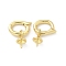 Brass Fold Over Clasps, Ring, Golden, 18mm