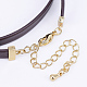 PU Leather Cord Choker Necklaces NJEW-H477-17G-4