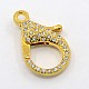 Alloy Rhinestone Lobster Claw Clasps for Jewelry Making PALLOY-L117-11-3