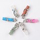Tube Natural & Synthetic Mixed Stone Pendants G-L455-H-1