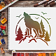 Plantillas de plantillas de pintura de dibujo reutilizables de plástico DIY-WH0172-138-6